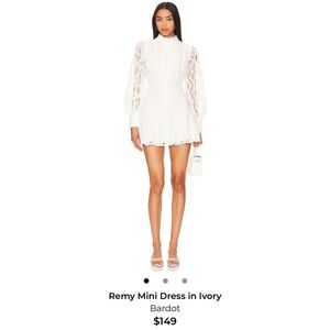 Bardot White Lace Mini Dress